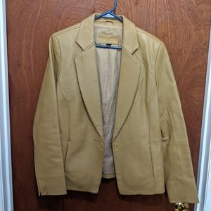 ladies leather blazer